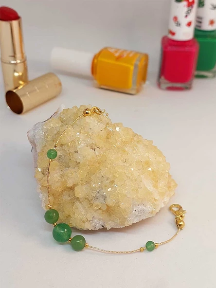 Aventurin Taşı Tasarım Bileklik (49854) - 2