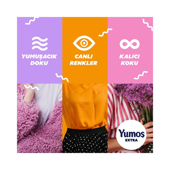 Yumoş Extra Konsantre Çamaşır Yumuşatıcısı Orkide 1440 ml 60 Yıkama X3 Adet