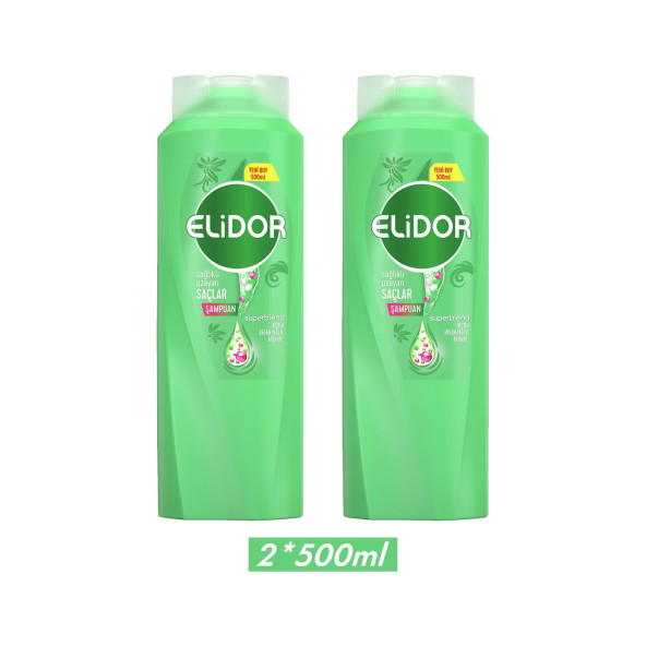 Elidor Şampuan Sağlıklı Uzayan Saçlar 500ml 2 Adet