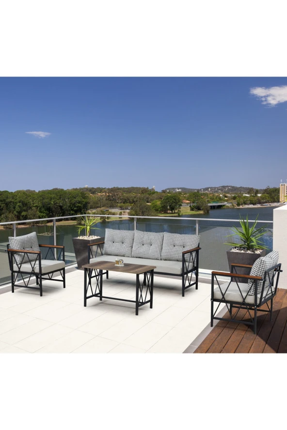 Sosyal Medya Dekorasyon 3+1+1 Balkon, Bahçe, Cafe Mobilyası