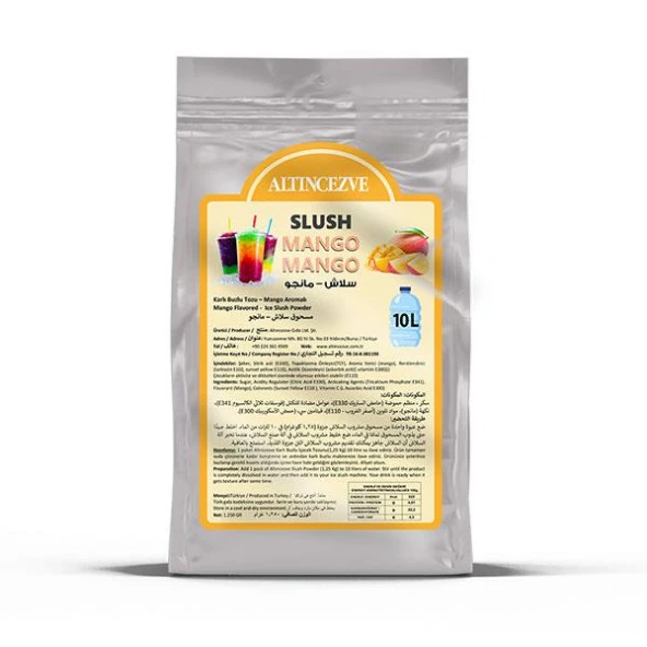 Altıncezve Ice Slush Karlı Buzlu Karlama Tozu | Mango 1.250 Gr - 10 L
