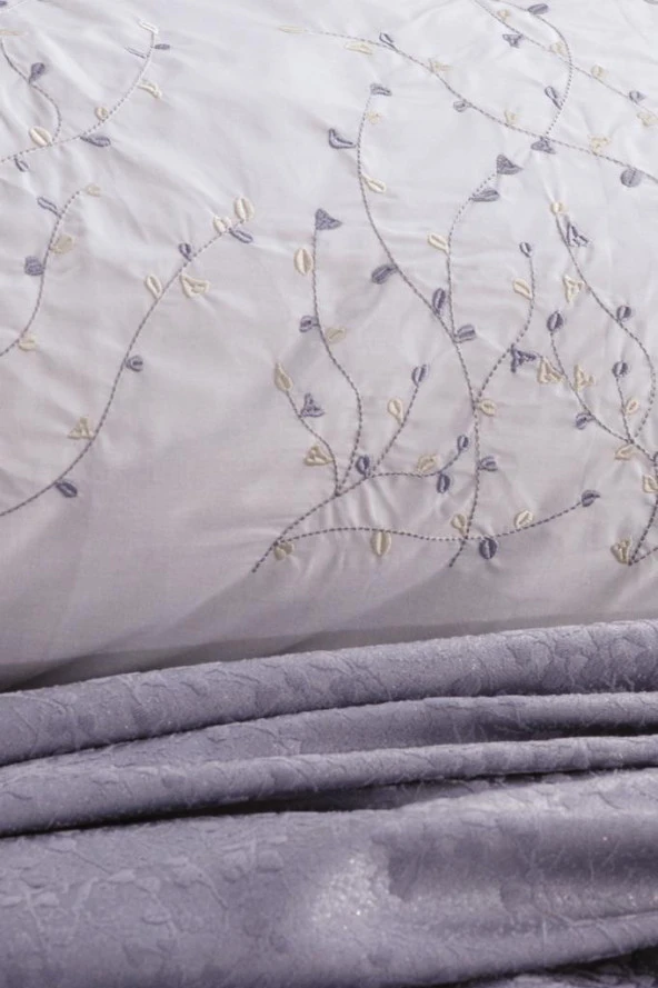 Burçak Gelin Seti 7 Parça Gri - Resim 2