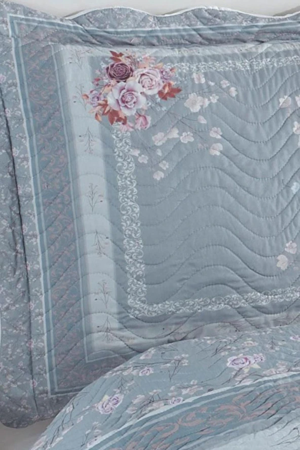 Rosabel Baskılı Kapitoneli Çift Kişilik Yatak Örtüsü - Resim 2