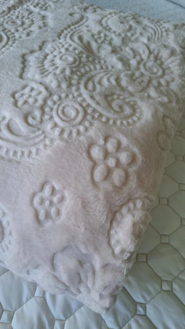 Padişah Çift Kişilik Tek Battaniye Bej - Resim 2