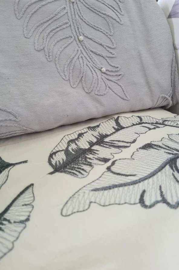 Çeyizdiyarı Trend 10 Parça Gelin Seti Gri - Resim 5