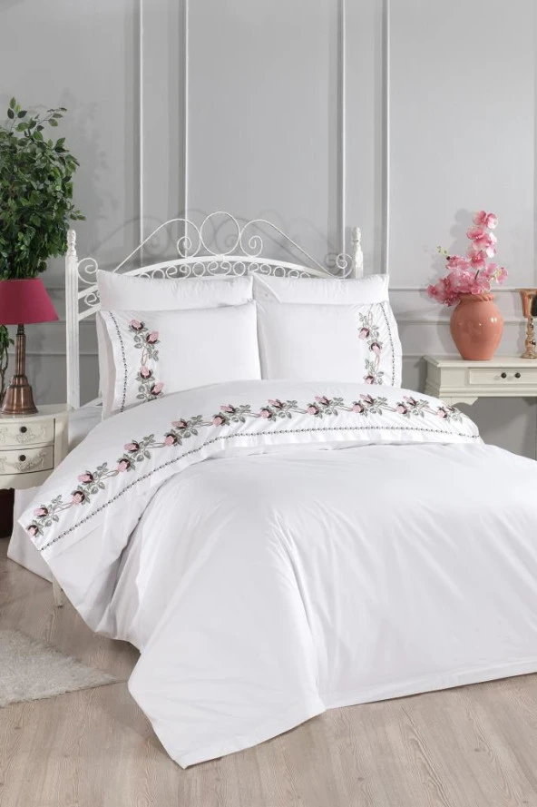 Anita Nakışlı 6 Parça Nevresim Takımı Krem ürün görseli