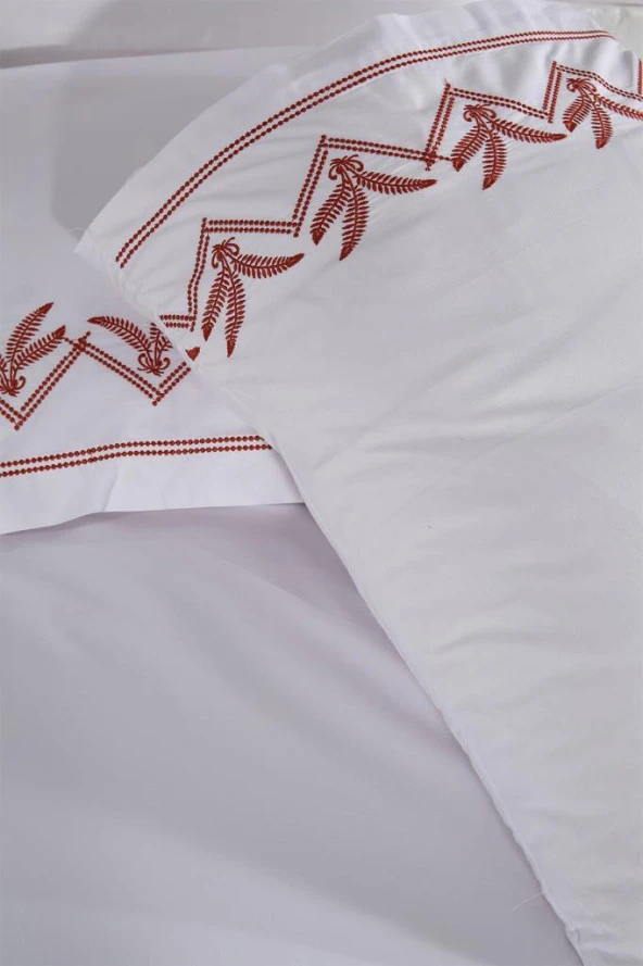 Yuliana Nakışlı 6 Parça Nevresim Takımı Krem - Resim 6