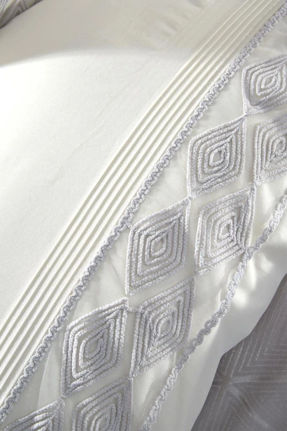 Çeyiz Diyarı Verona 7 Parça Gelin Seti Gri - Resim 4