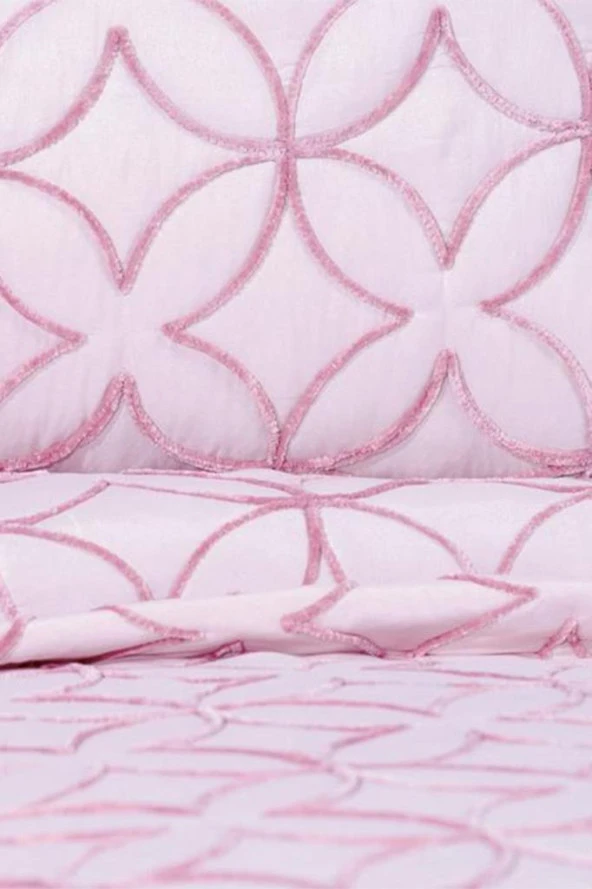 Parolin Çift Kişilik Kapitoneli Yatak Örtüsü Pudra - Resim 4