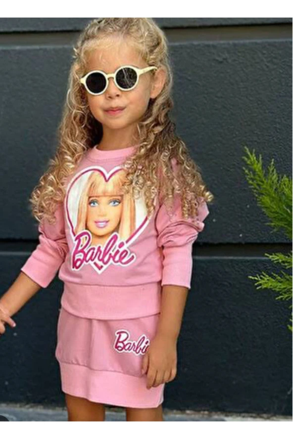 Barbie Kız Çocuk Etekli Takım
