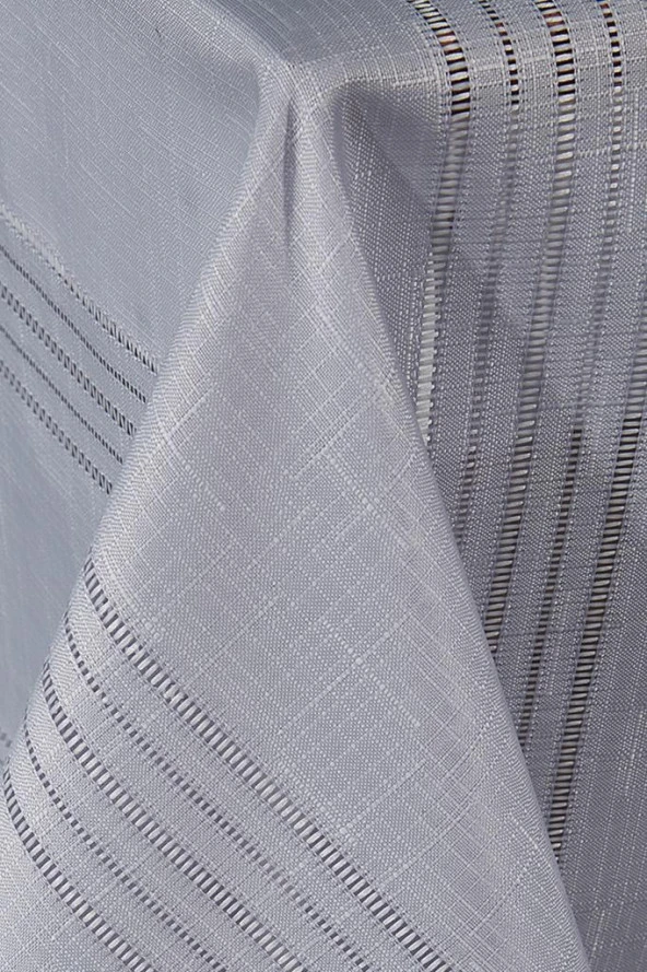 Corvver 26 Parça Dertsiz Masa Örtüsü Takımı Gri - Resim 6