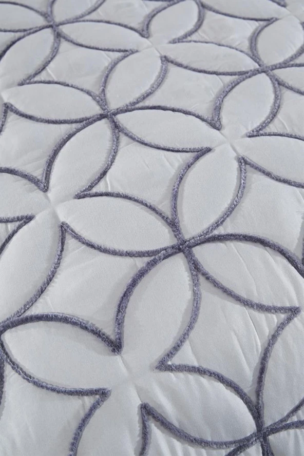 Parolin Tek Kişilik Kapitoneli Yatak Örtüsü Gri - Resim 6