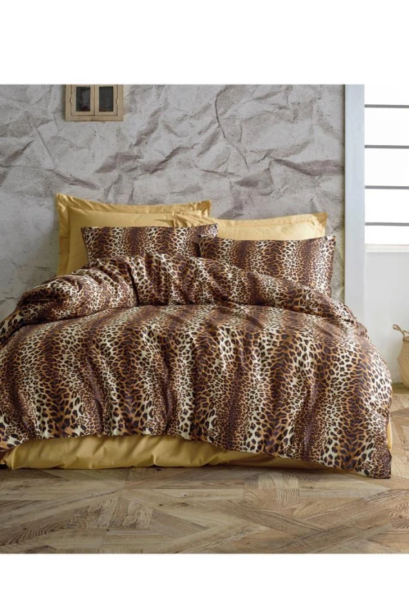 Çeyiz Diyarı Heri Çift Kişilik Nevresim Takımı Kahverengi - Resim 2