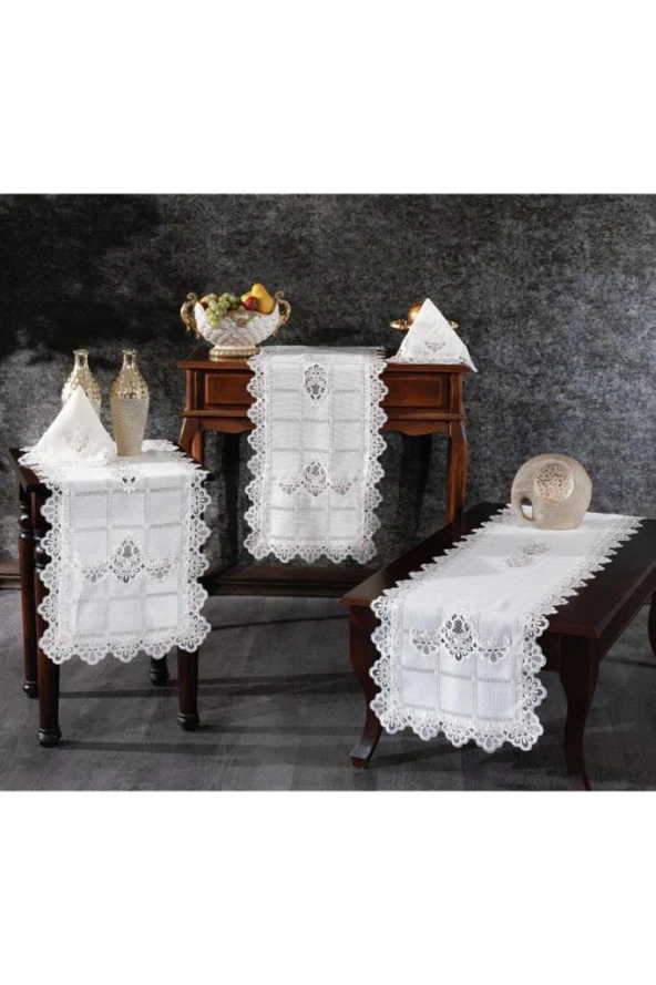 Sahra 5 Parça Salon Takımı Krem - Resim 2