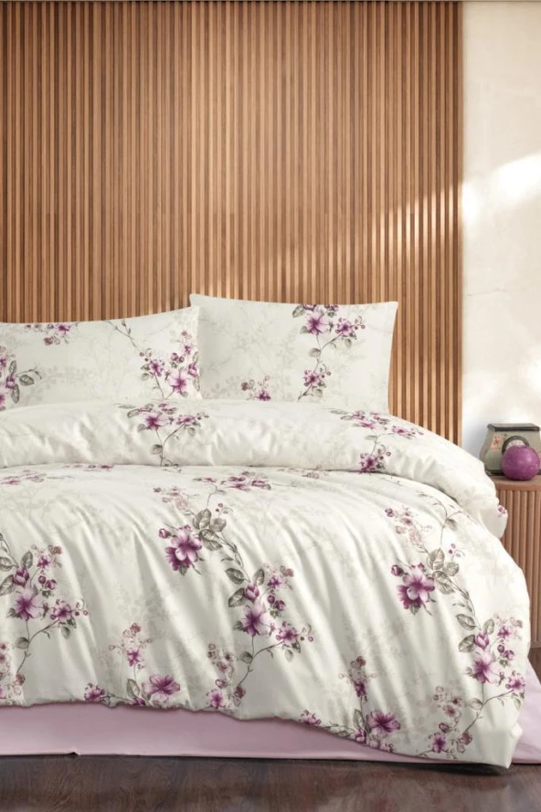 Eva 6 Parça Comforter Çeyiz Seti Mürdüm