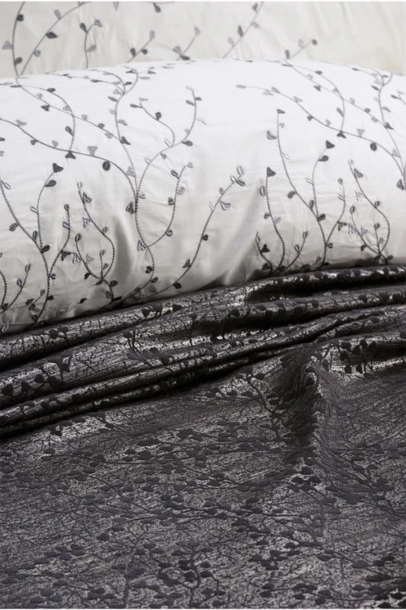 Burçak Gelin Seti 7 Parça Antrasit - Resim 4