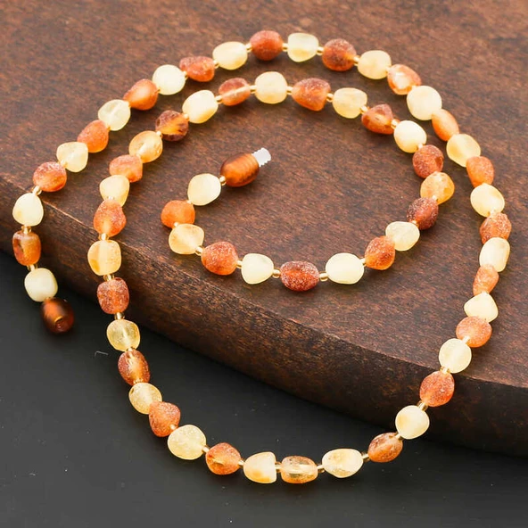 Yetişkin Damla Kehribar Kolye - Resim 4