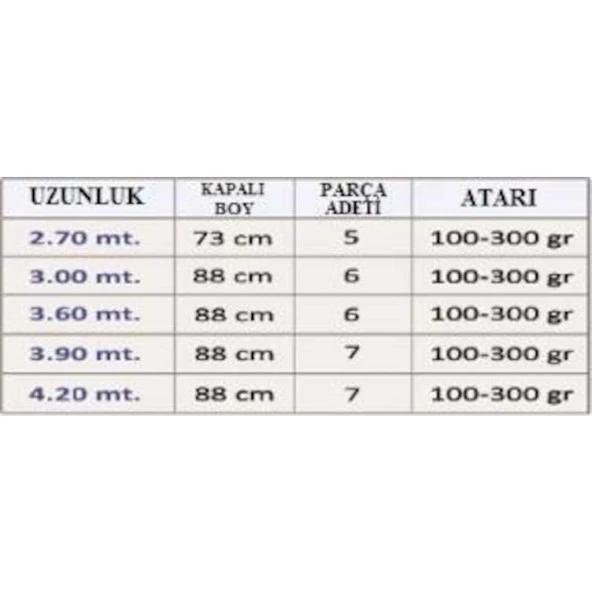 Effe Carbon Accord 3.90m 100-300 Gr Atarlı Olta Kamışı - 2