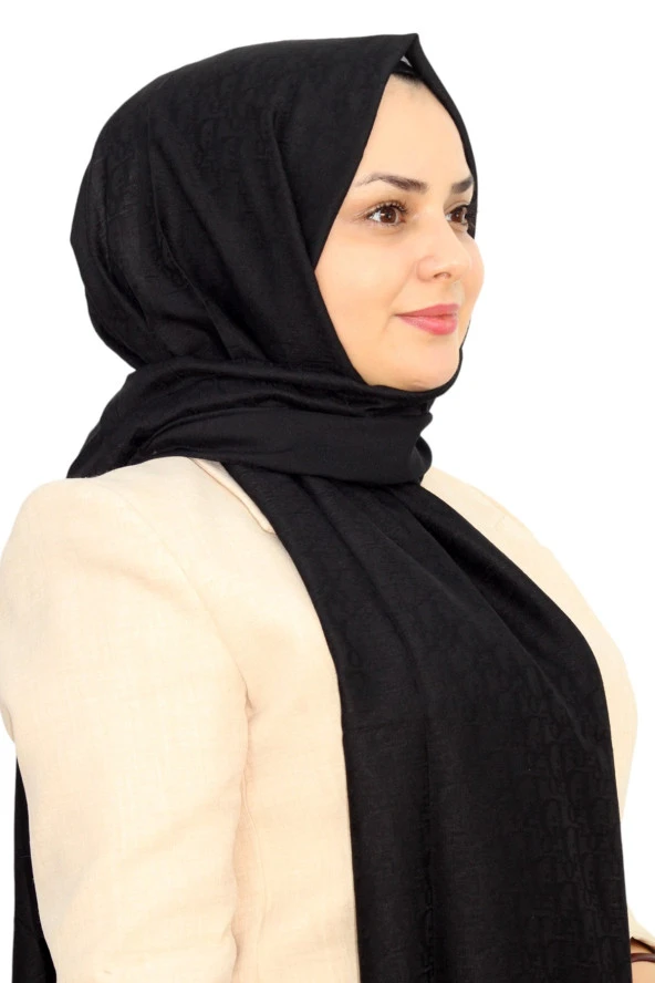 D Desen Jakarlı Pamuklu Şal EŞ5263-44 ürün görseli