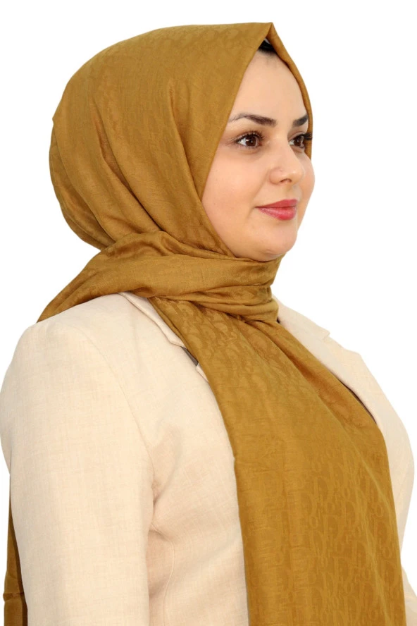 D Desen Jakarlı Pamuklu Şal EŞ5263-33