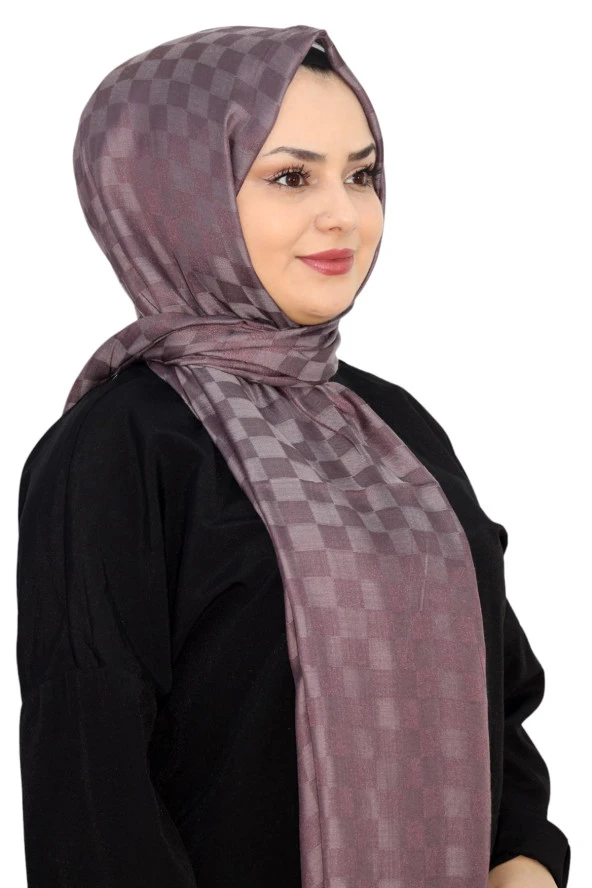 Minelli Jakarlı Dama Monogram Şal EŞ5262-12 ürün görseli