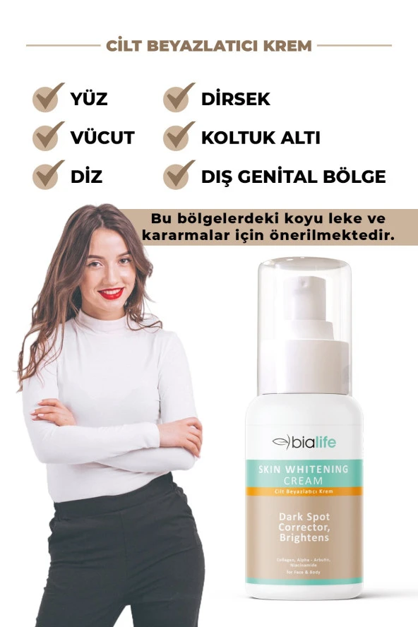 Cilt Beyazlatıcı Krem – Alpha Arbutin İhtivalı Ton Eşitleyici Krem 2'li SET - Bialife - 2