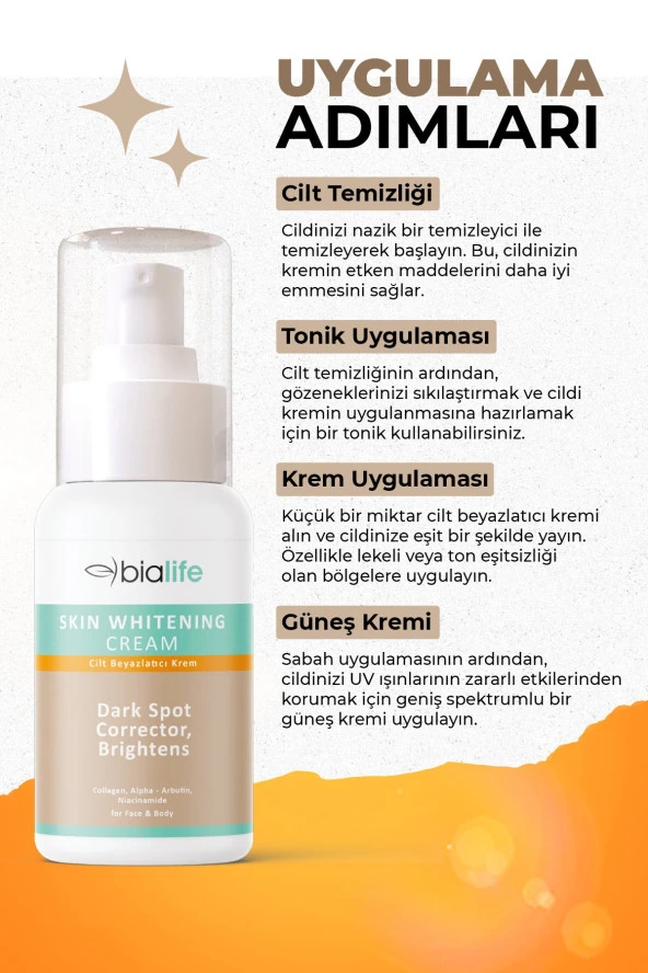 Cilt Beyazlatıcı Krem – Alpha Arbutin İhtivalı Ton Eşitleyici Krem 2'li SET - Bialife - 5