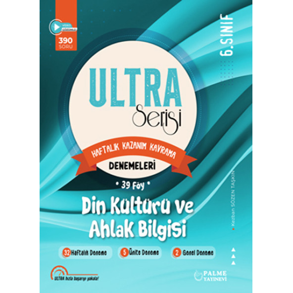 Palme Yayınevi ULTRA Serisi 6.Sınıf Din Kültürü ve Ahlak Bilgisi Denemeleri
