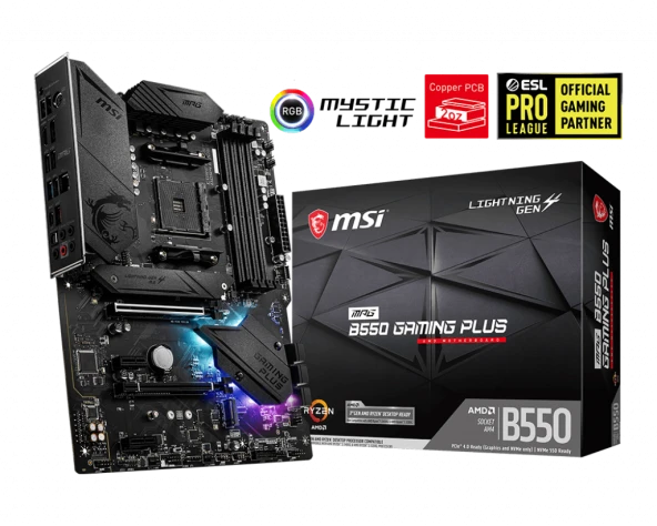 MSI MPG B550 GAMING PLUS DDR4 4400(OC)Mhz ATX AM4