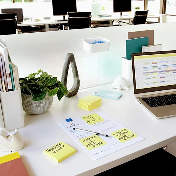 Noki Memo 75x75 mm Yapışkanlı Not Kağıdı 100 Yaprak Sarı 12007 - Resim 5