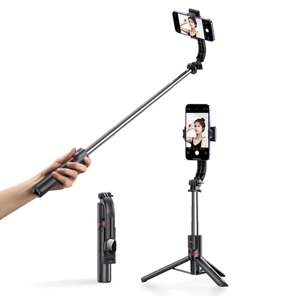 USAMS 2in1 Bluetooth Kumandalı Tripod ve 360° Selfie Çubuğu ZB256