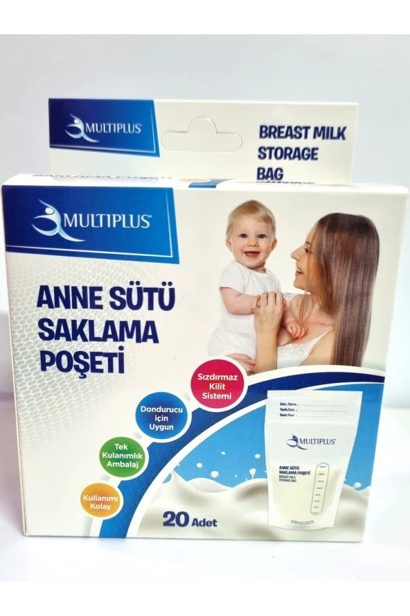 MULTIPLUS ANNE SÜTÜ SAKLAMA POŞETİ 20 Lİ