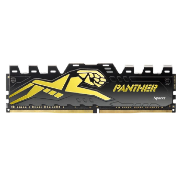 Apacer Panther Black-Gold 8GB (1x8GB) 3200MHz CL16 DDR4 Gaming Ram (AH4U08G32C28Y7GAA-1)