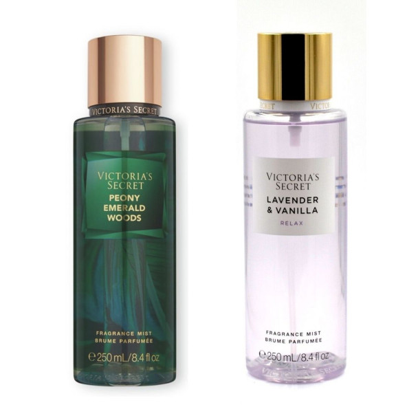 VICTORIA'S SECRET Peony Emerald Woods-Lavender ve Vanilla Vücut Spreyi İkili Set