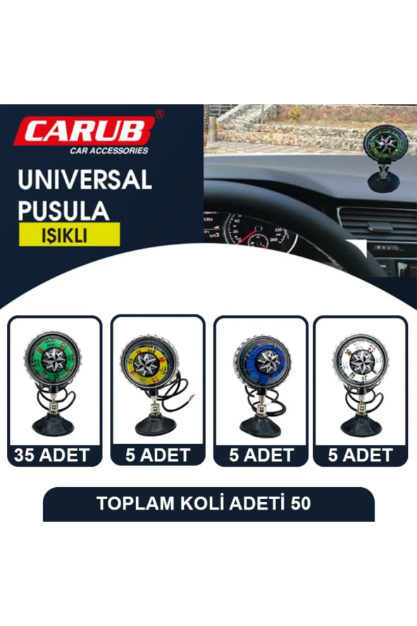 CARUB BR5201302 PUSULA NOSTALJi VANTUZLU BUYUK ISIKLI 4 RENK