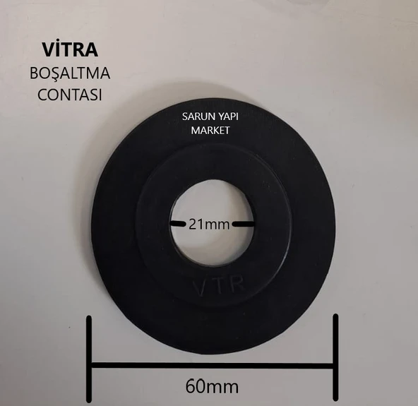 VİTRA - VTR - GÖMME REZERVUAR CONTASI (DIŞ ÇAP 60mm / İÇ ÇAP 21mm ) ÇİFT TARAF BOMBELİ - 2