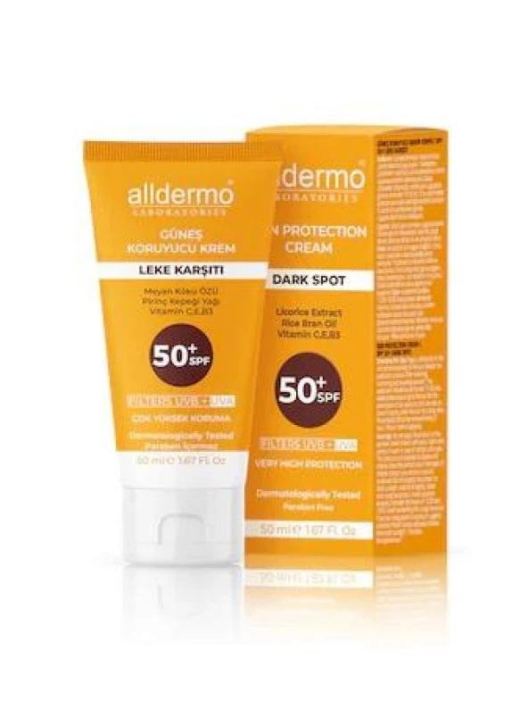 ALLDERMO SPF50+ LEKE KARŞITI GÜNEŞ KREMİ 50 ML