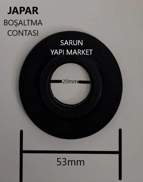 JAPAR - J-0018 - GÖMME REZERVUAR CONTASI (DIŞ ÇAP 53mm / İÇ ÇAP 20mm ) BOMBELİ - 2