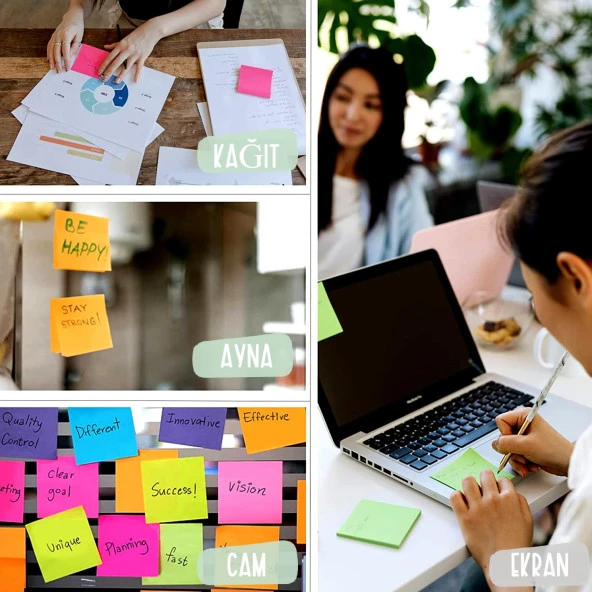 Noki Memo 75x75 mm Yapışkanlı Not Kağıdı 100 Yaprak Sarı 12 Adet 12007 - 3