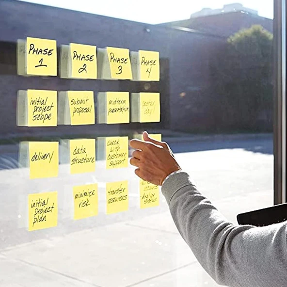 Noki Memo 75x75 mm Yapışkanlı Not Kağıdı 100 Yaprak Sarı 12 Adet 12007 - 8