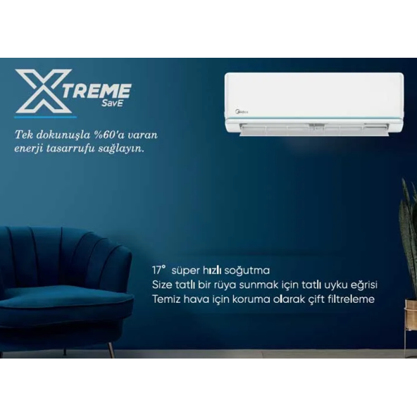 2025 Model A+++ Midea Xtreme Save Duvar Tipi 24000 Btu İnventer Klima Wifi - 5