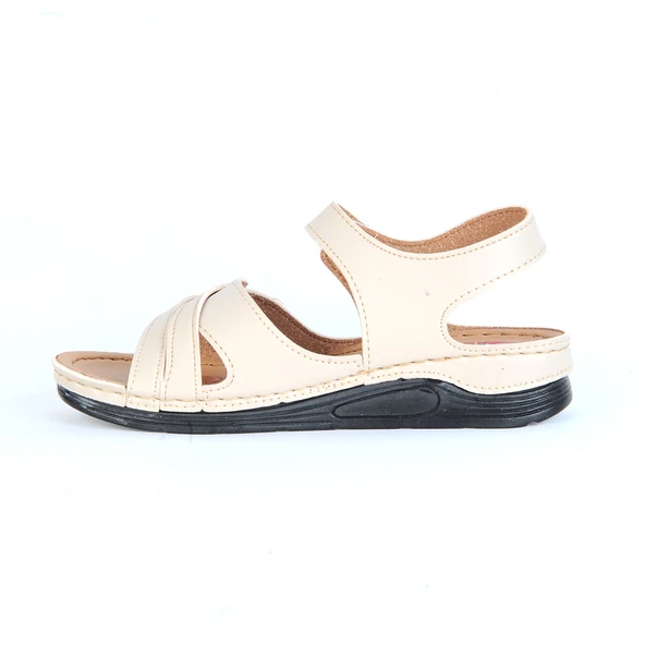 Moda Ayakkabı 01147 Serra Kadın Düz Sandalet - 5
