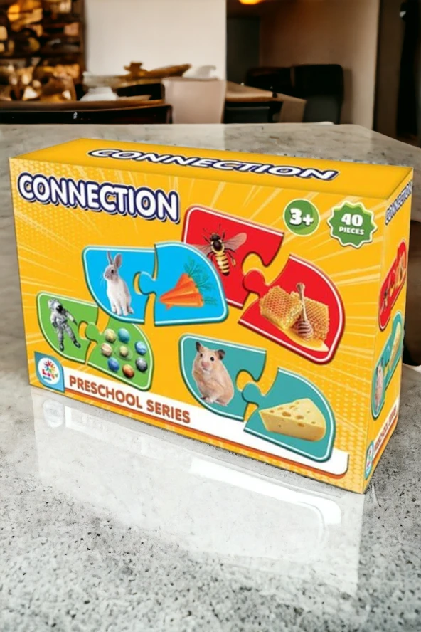 Eğitici İlişki Kurma İngilizce Öğrenme Oyun Seti | Kutulu Puzzle Oyun Set LC7490
