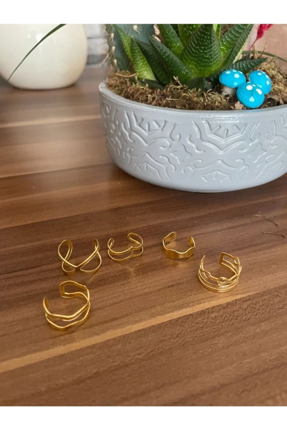 Ayarlanabilir 5 Li Eklem Yüzük Set