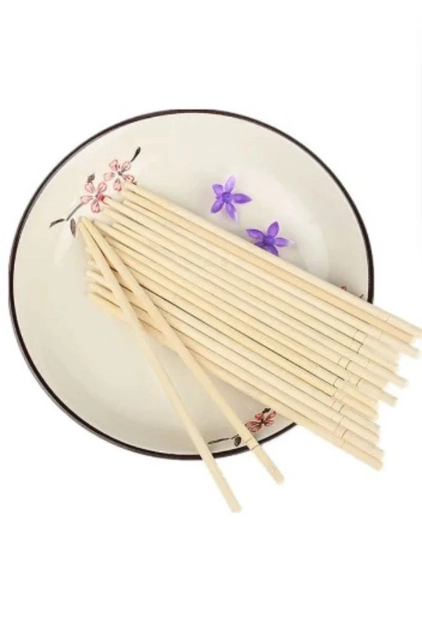 Yeniden Kullanabilir 5 Çift Bambu Ahşap Chopstick