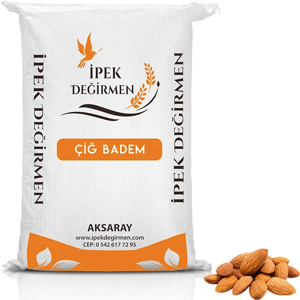 İpek Değirmen 2 KG Yerli Yağlı İri Jumbo Çiğ Badem İçi Lüks Kuruyemiş
