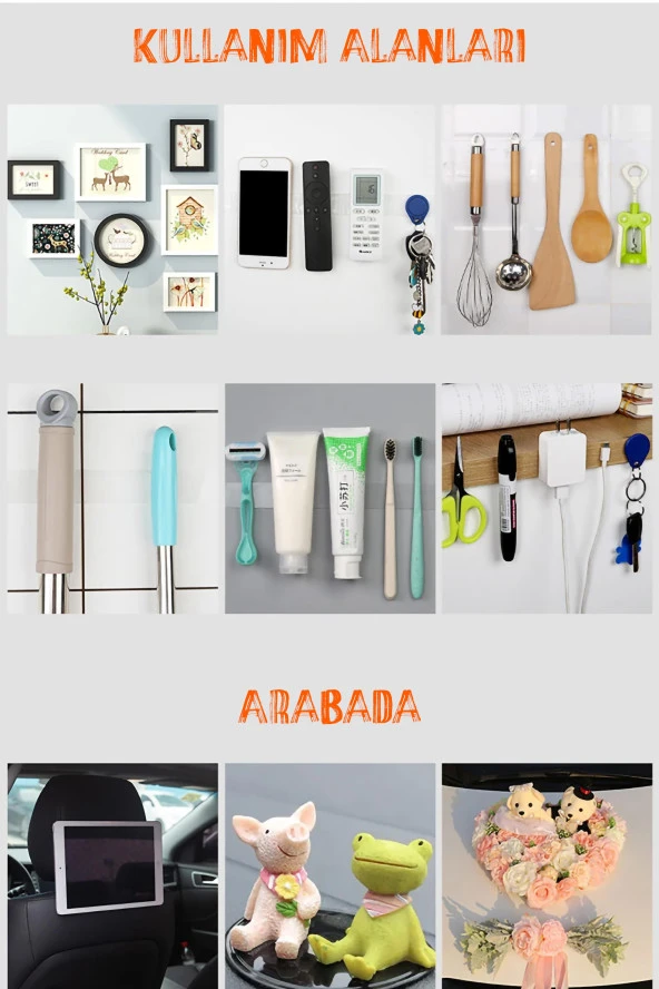 Çift Taraflı Yıkanabilir Süper Güçlü Nano Teknoloji Bant Şerit Led Tablo Priz Montaj Bandı 1 metre - 2