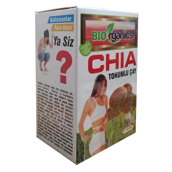 Biorganics Chia Tohumlu Çay Chia Form Çayı 60 Süzen Poşet Çay