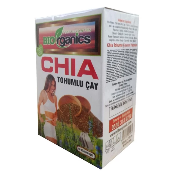 Biorganics Chia Tohumlu Çay Chia Form Çayı 60 Süzen Poşet Çay - 5
