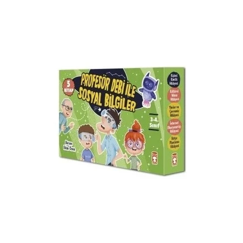 PROFESÖR DEBİ İLE SOSYAL BİLGİLER 5 KİTAP SET  TİMAŞ ÇOCUK